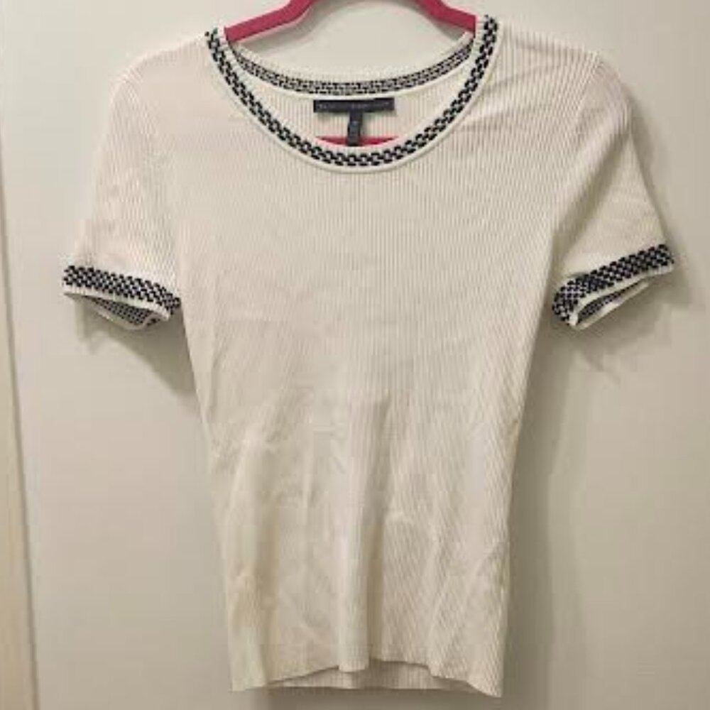 White House Black Market Dot Tipped Pullover Shirt